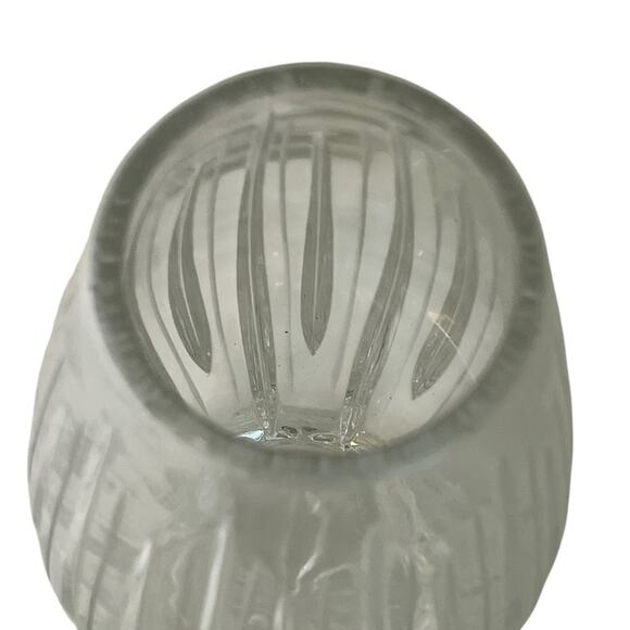 Vintage Hand Cut Clear 24% PbO Lead Crystal Vase 10" Made in Poland - Picture 3 of 7